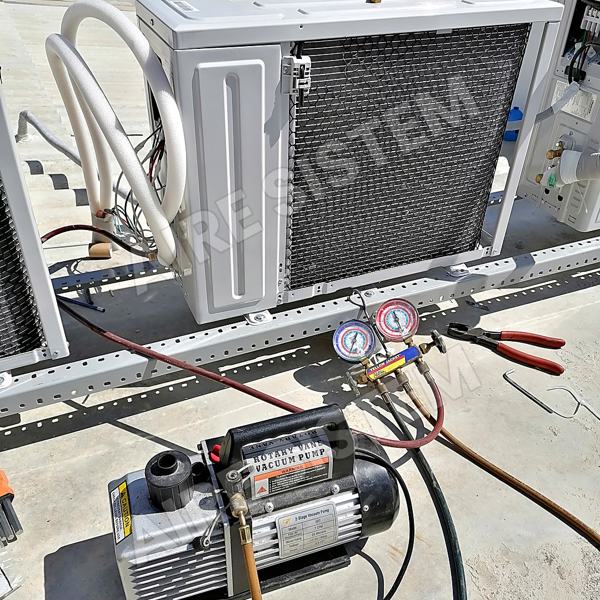 Instalación de condensadora – Aire Sistem, El Salvador