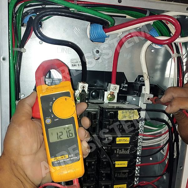 Medición en tablero – Aire Sistem, El Salvador